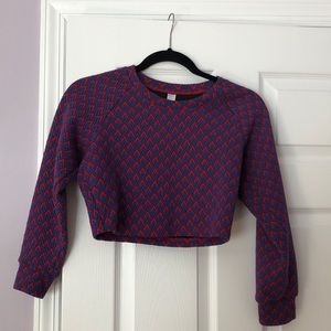 American Apparel jacquard knit crop top